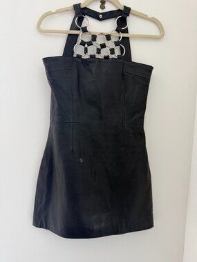 Black Leather Understated Leather Dress